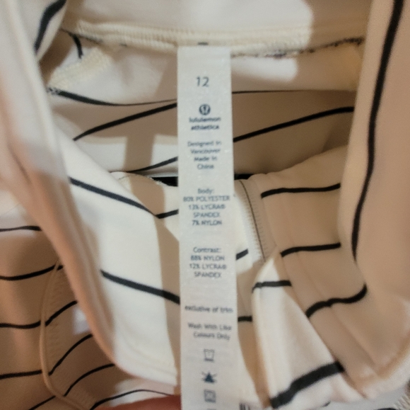 Lululemon Nice Asana Slalom stripe angel wing jacket Size 12 - Picture 12 of 12